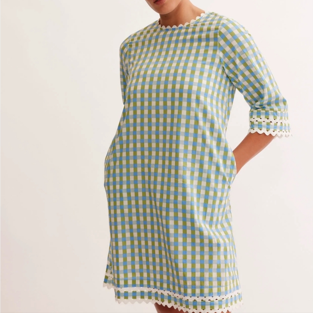 Alessandra Claire Cotton Gingham Dress Size XS